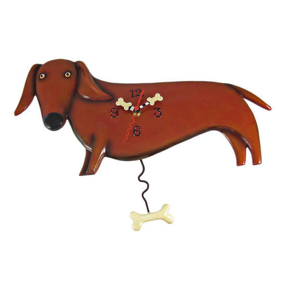 Allen Designs Studio Other - NWT Oscar Dachshund Dog Pendulum Wall Clock